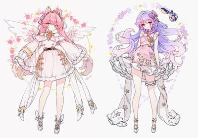 动漫少女华丽礼服设计素材鉴赏与灵感分享